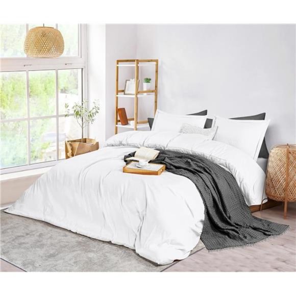 Bedding Duvet Cover Queen Size Set - 1 Duvet Cover with 2 Pillow Shams - Picture 5 of 6